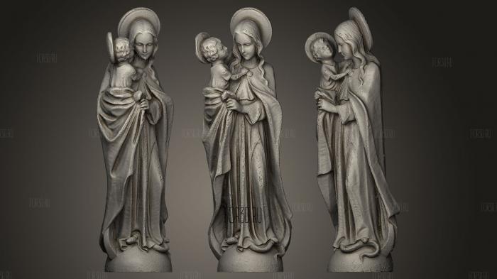 Saint statue Mary Jesus by Gerard Linssen Venlo stl model for CNC